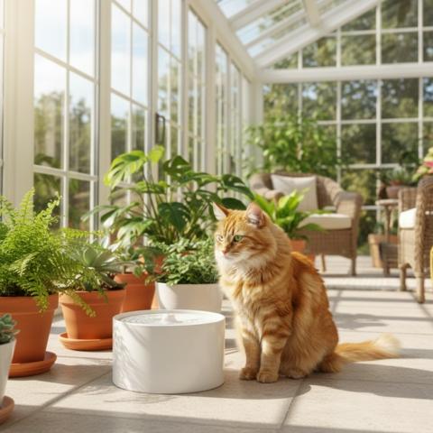 fontaine a eau pour chat acces 360 ceramique