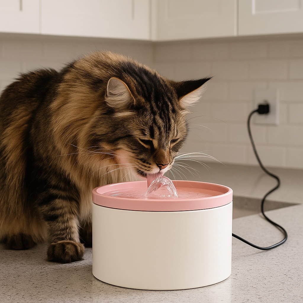 Fontaine a eau pour chat ceramique hydratation pure