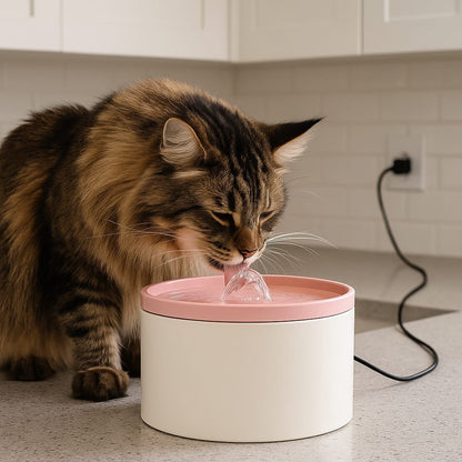 Fontaine a eau pour chat ceramique hydratation pure