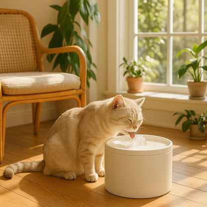 Fontaine a eau pour chat ceramique hydratation pure
