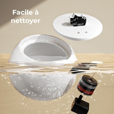 Fontaine à eau pour chat céramique démontable pour un nettoyage facile