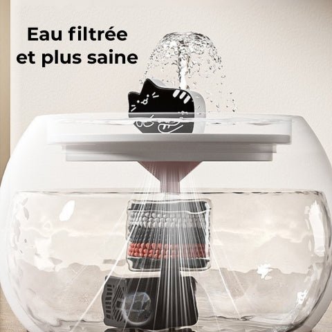 Système de filtration multicouche d’une fontaine à eau pour chat céramique