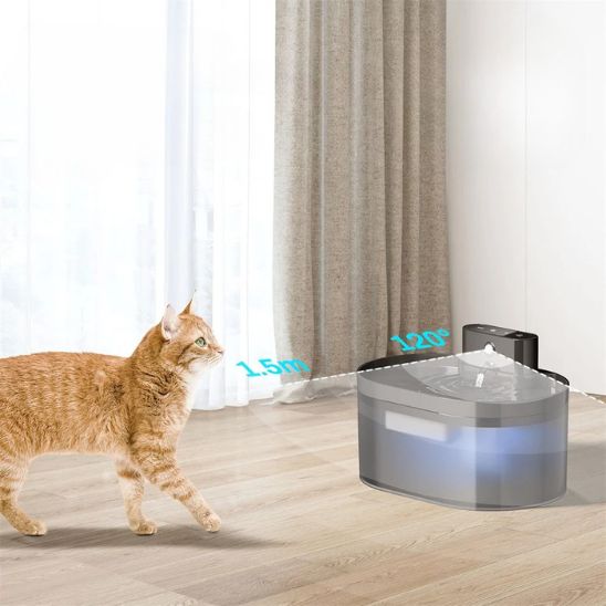 chat fontaine pour chat sans fil capteur de mouvement