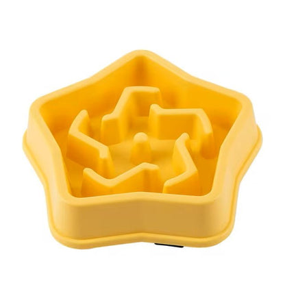 gamelle anti-glouton chat étoile couleur jaune