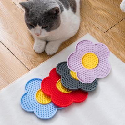 gamelle anti-glouton chat tapis léchage silicone ventouses