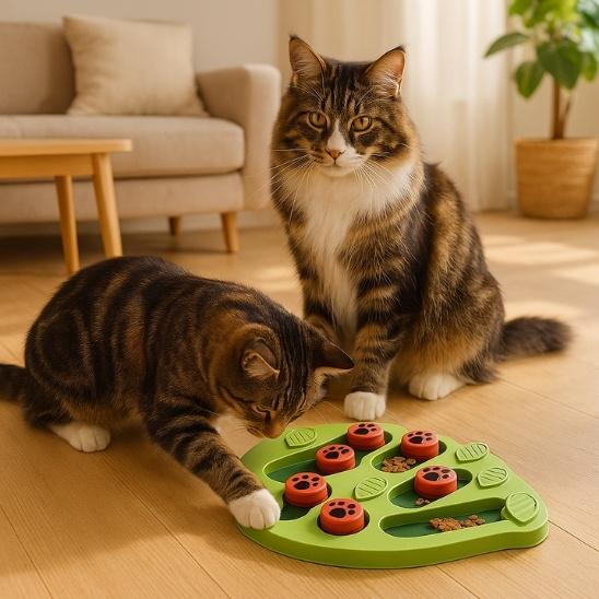 gamelle anti glouton chat ludique puzzle alimentaire