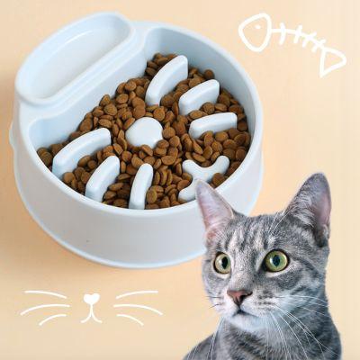 gamelle anti-glouton chat relief moustache plastique bleu