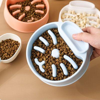 gamelle anti-glouton chat relief moustache poignée plastique