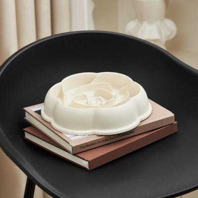 gamelle anti glouton chat rose gourmande plastique crème