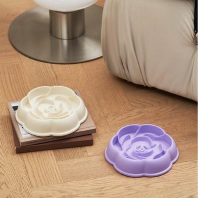 gamelle anti glouton chat rose gourmande plastique violet crème