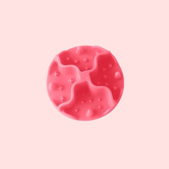 gamelle anti-glouton chat ventouses silicone rose