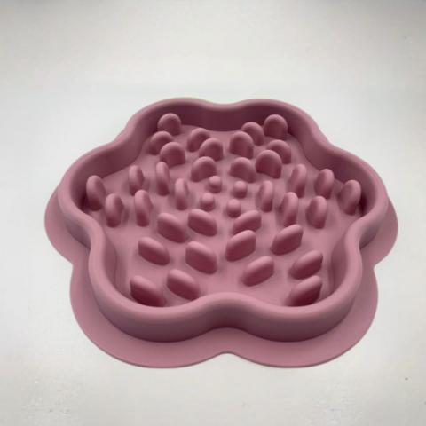 gamelle anti glouton chaton labyrinthe silicone rose