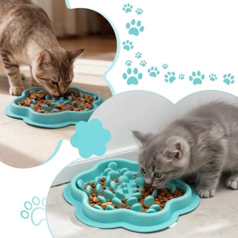 gamelle anti glouton chaton labyrinthe silicone antidérapante