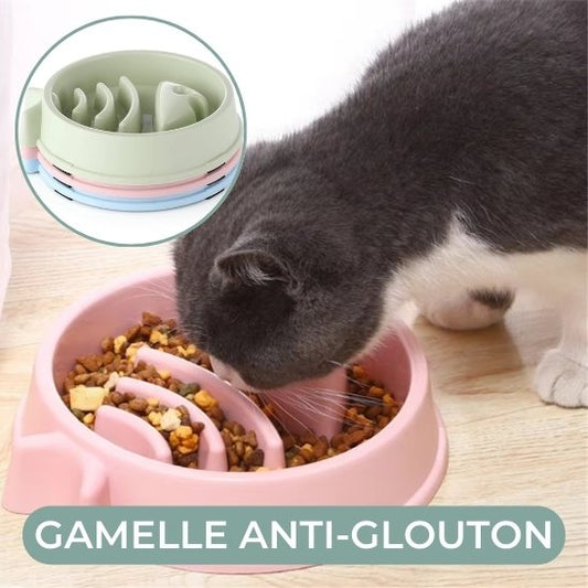 gamelle anti glouton rose