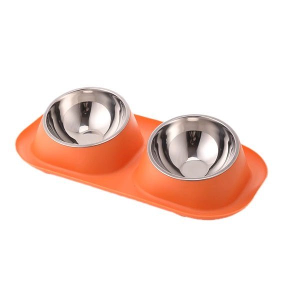 gamelle chat inclinée inox couleur orange