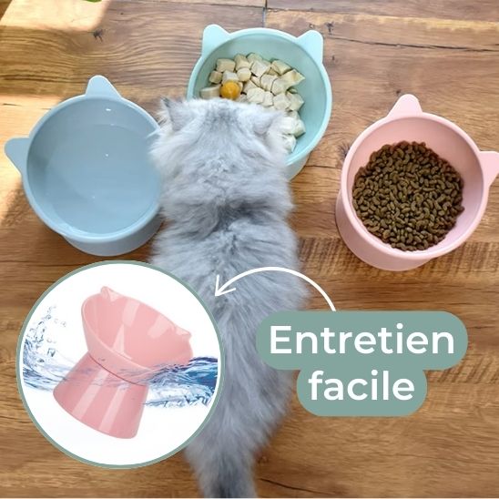 gamelle chat surélevée entretien