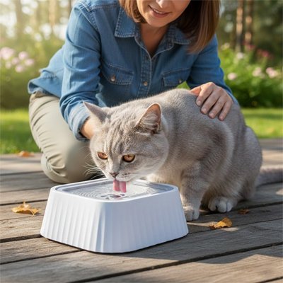Gamelle eau pour chat stable pour coin hydratation