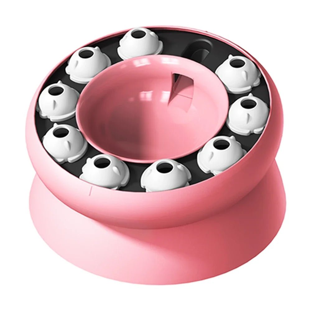 Gamelle interactive anti glouton pour chat couleur rose