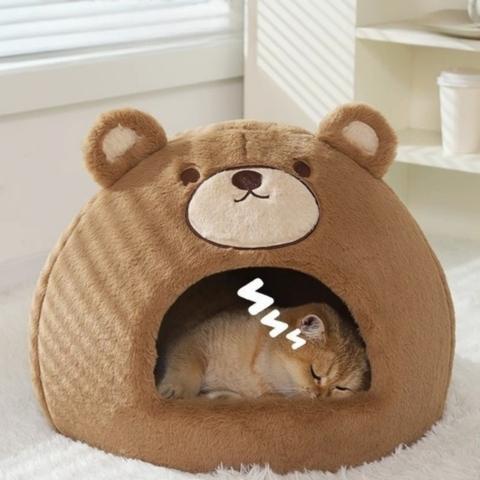 maison chat ourson câlin peluche antidérapant robuste
