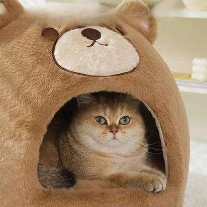 maison chat ourson câlin peluche antidérapant robuste