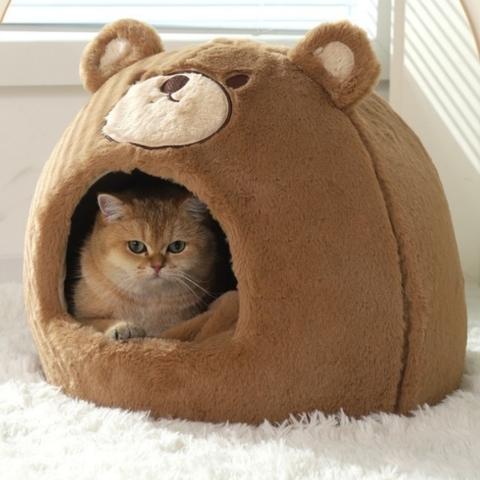 maison chat ourson câlin peluche antidérapant robuste