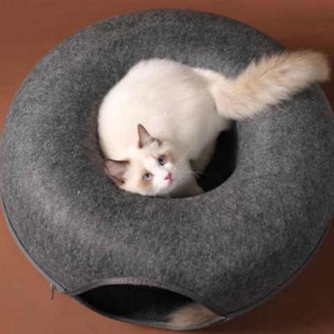 maison chat tunnel sommeil jeux multichat démontable lavable