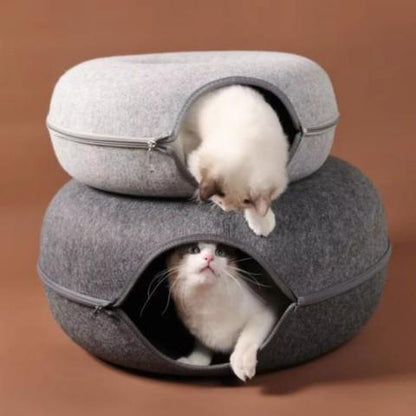 maison chat tunnel sommeil jeux multichat démontable lavable