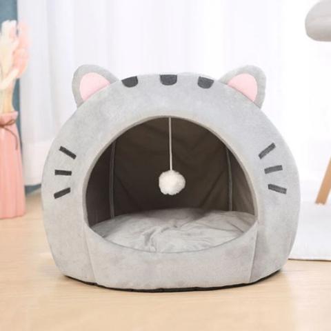 Maison pour chat design tanière transformable panier sommeil jeux multifonction