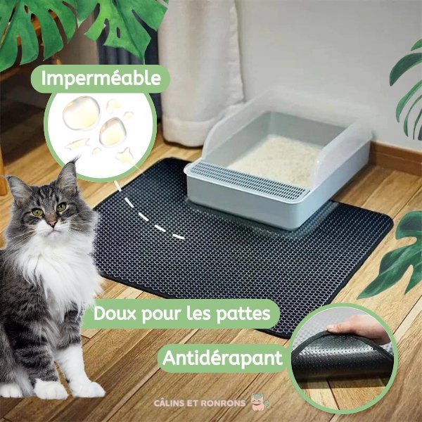 NoMess™ - Tapis à Litière - Câlins et ronrons