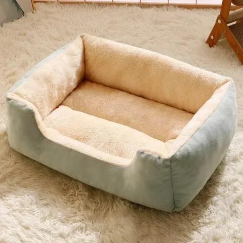 Panier chat câlin parfait suède fausse fourrure sauge ergonomique