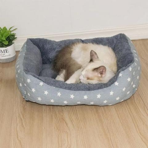 Panier chat doux rêves lit ergonomique confortable étoiles