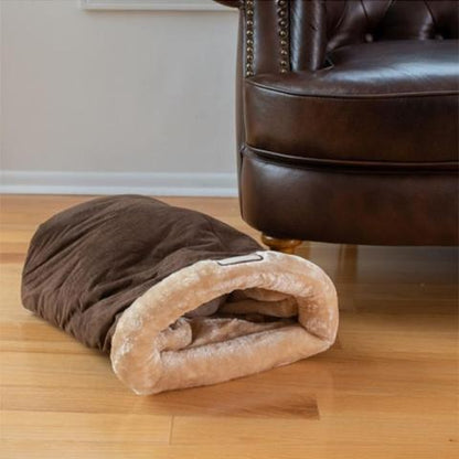 Panier pour chat cocooning sac couchage suédine fausse fourrure