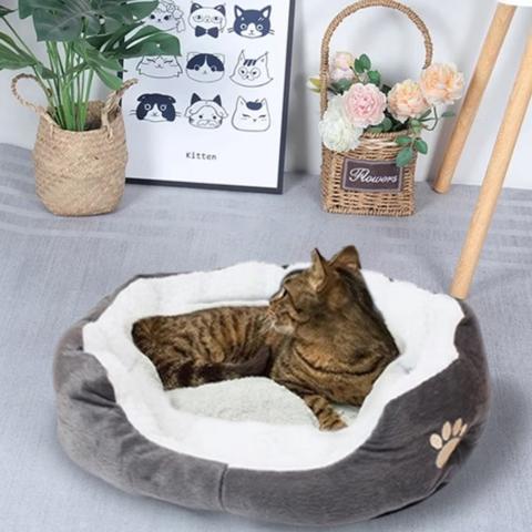 Panier pour chat nuage douillet peluche douce antidérapant